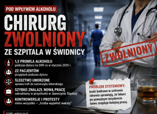 Lekarz zamiast 1.6 miliona miał 1.6 promila.